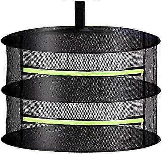 Collapsible Hanging Mesh Drying Rack, 2 Layer Drying Net for Plant Seeds and Buds