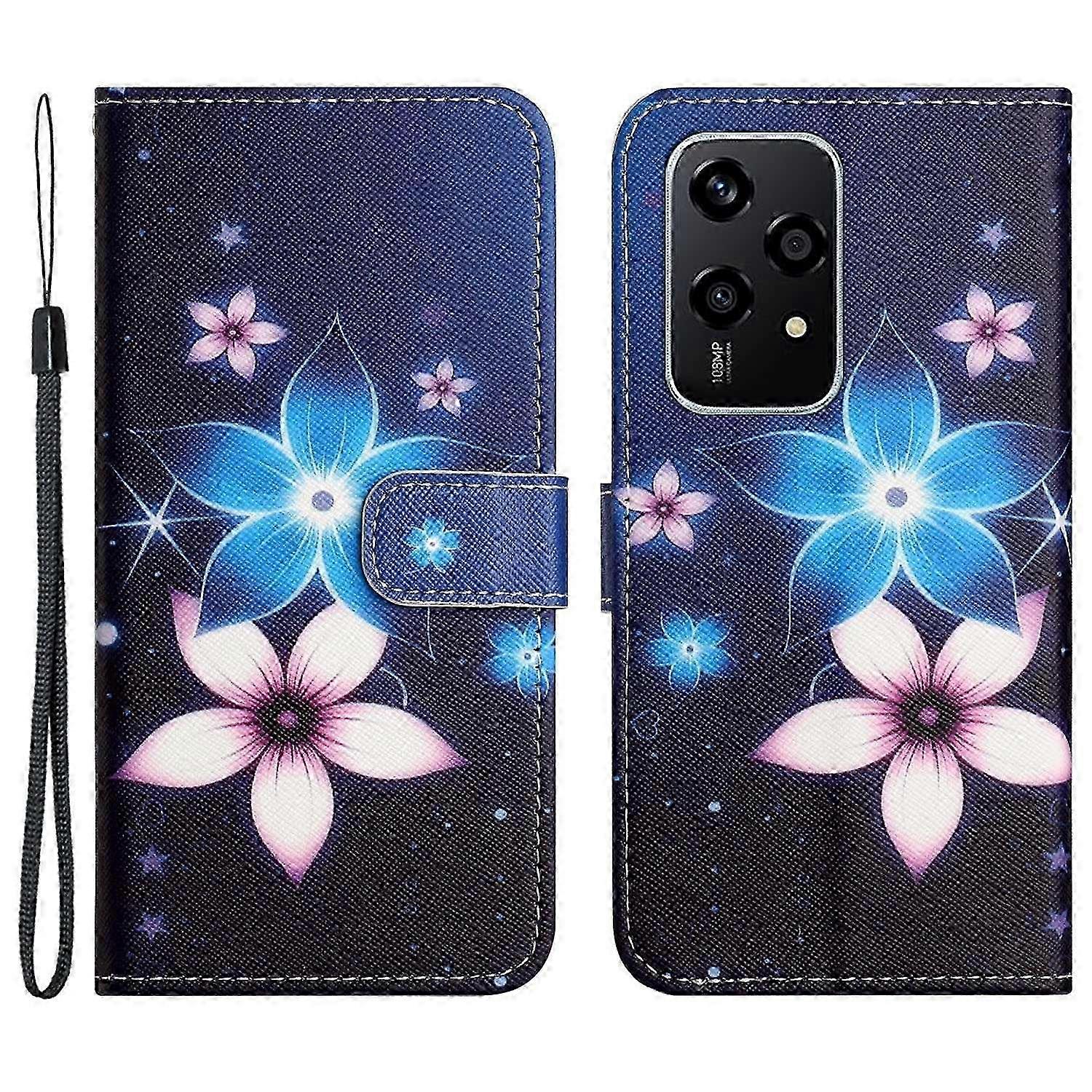 For Honor Compatible 200 Lite Case Cross Texture Leather Flip Pattern Phone Cover