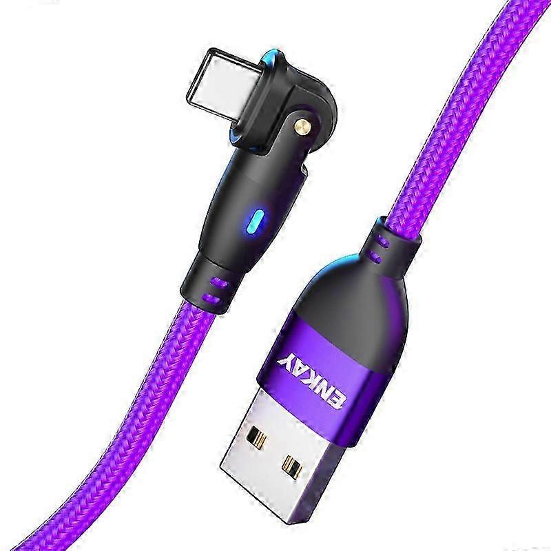 1m USB to Lightning 180 Degree Rotate 2.1A Data Cable with LED Indicator for Certain Brands