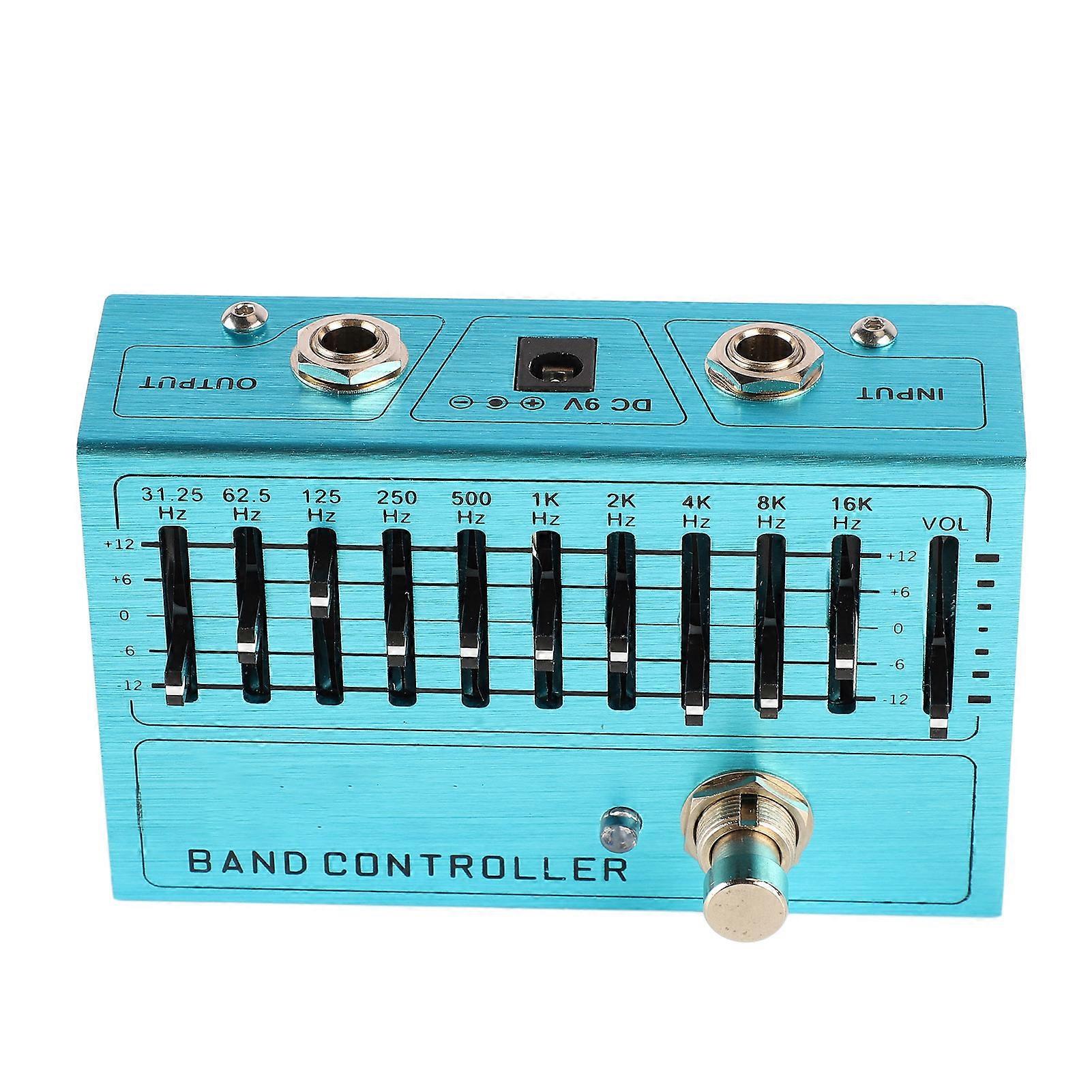 Controler de bandă de instrumente Preamplificator de ton de chitară 10 benzi EQ Amplificator de reglare a volumului de ieșire independentă