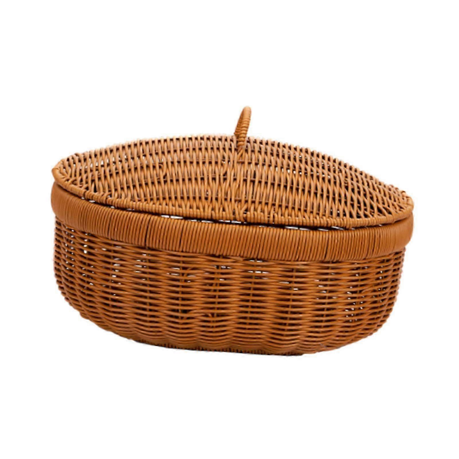 Rustic Woven Fruit Basket for Decorative Serving and Pastry, Perfect for Picnics and Outdoor Gatherings