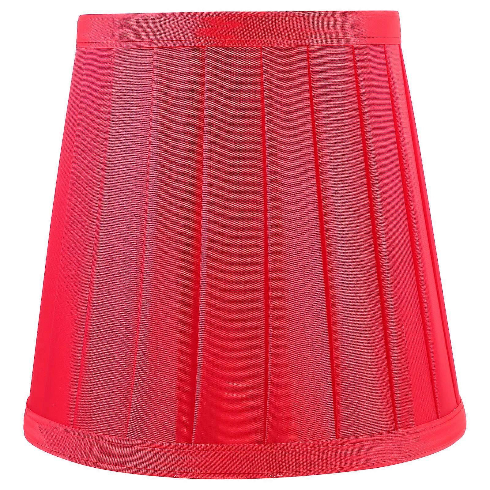Decorative Lamp Shades Replacement Lampshade Wrinkle Cloth Table Lamp Shade Red 17.00X16.00X12.00CM Light Diffusion 1Pack