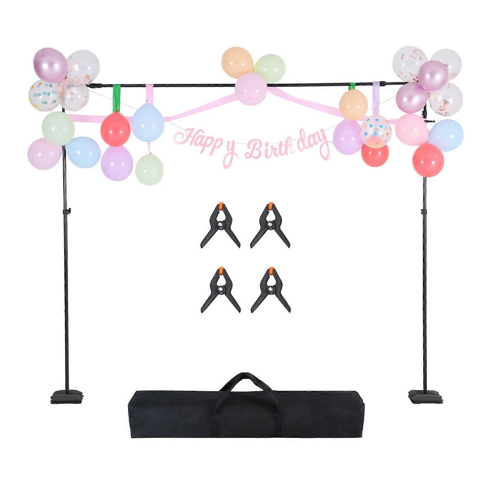 Backdrop Stand, 8.5 x 10 ft Adjustable Photo Backdrop Stand Kit, Portable Background Backdrop Stand with 7 Crossbars