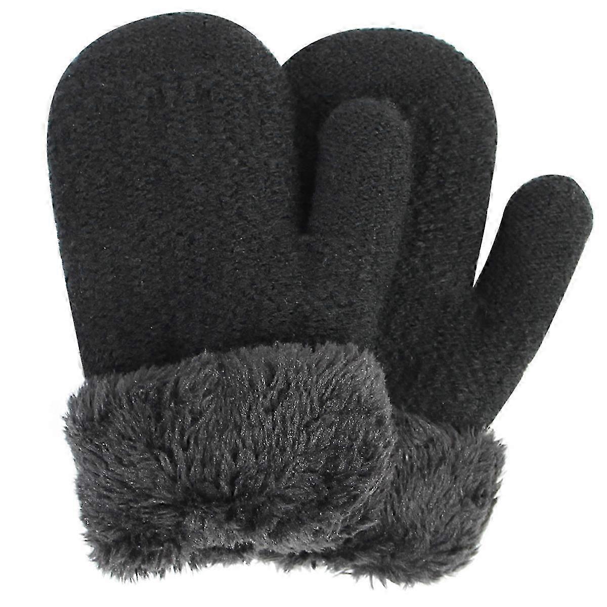 Infant Winter Mittens with Fleece Lining for Baby Boy and Girl, Easy-on Warm Gloves for Outdoor