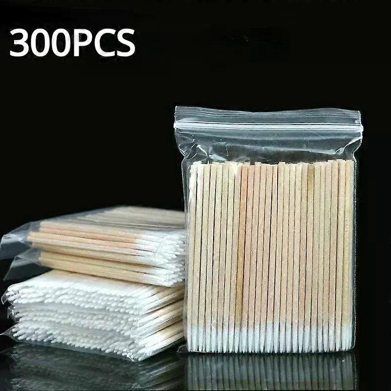 Security 100/300PCS Wooden Cotton Swabs Make-Up Cleaning Disposable Cotton Swabs Medical Household Hygiene Ear Pulling Ear Care Tool