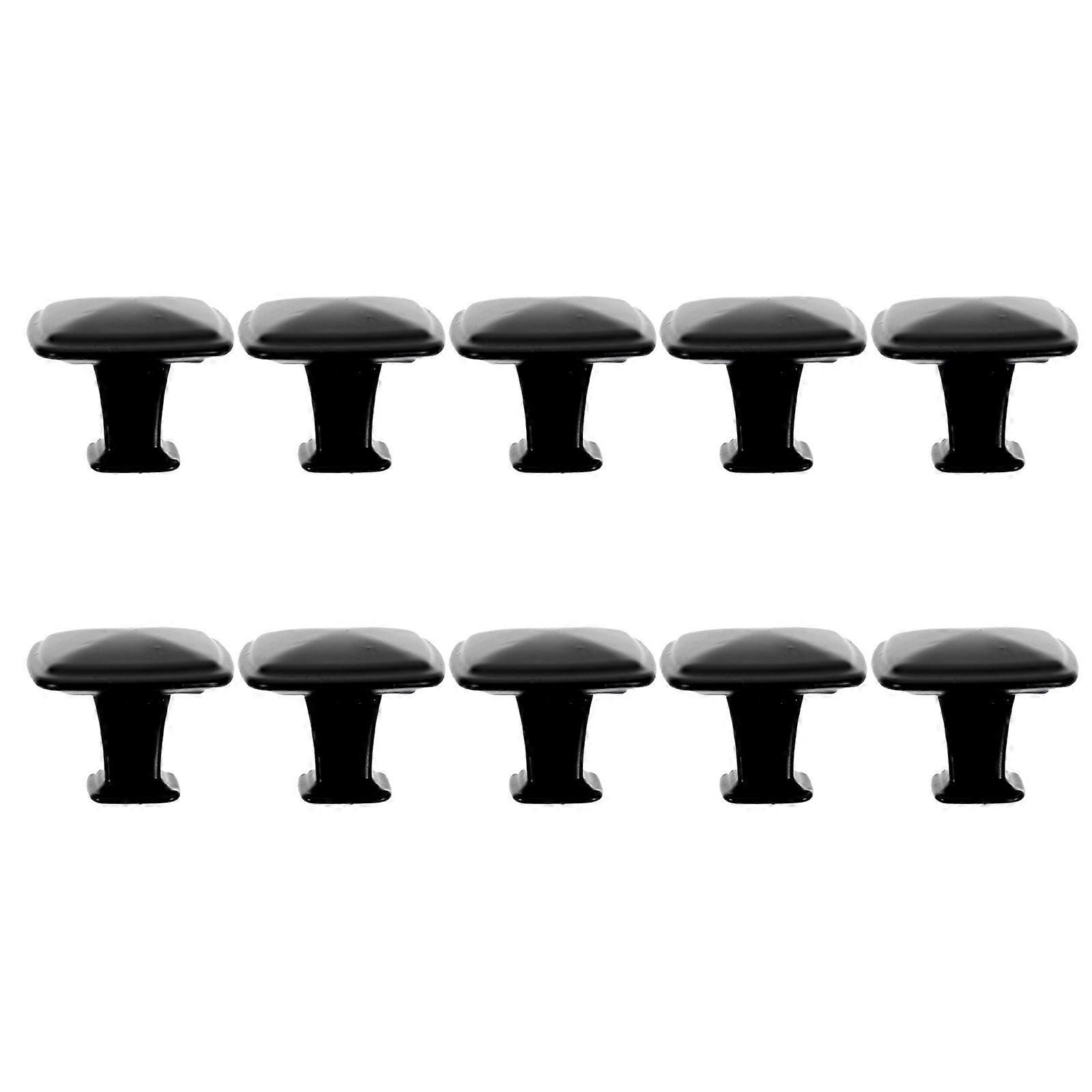 Cabinet Hardware Pulls Dresser Drawer Knobs Smooth Surface Black 10Pcs