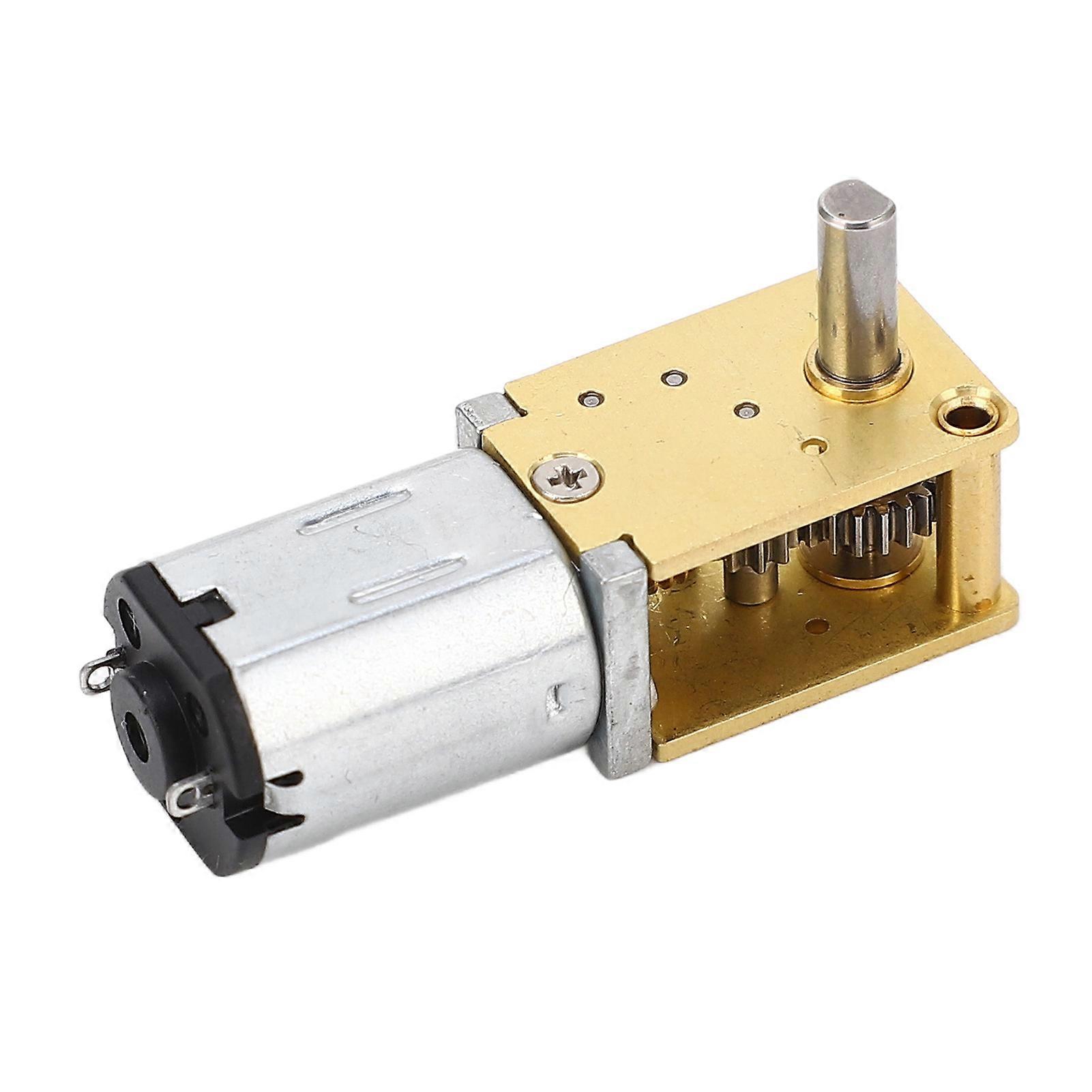 12V DC Worm Gear Motor Strong Bearing Large Torsion Low Noise Single Shaft Reduction Motor with Base for Ovens Robot 53RPM 