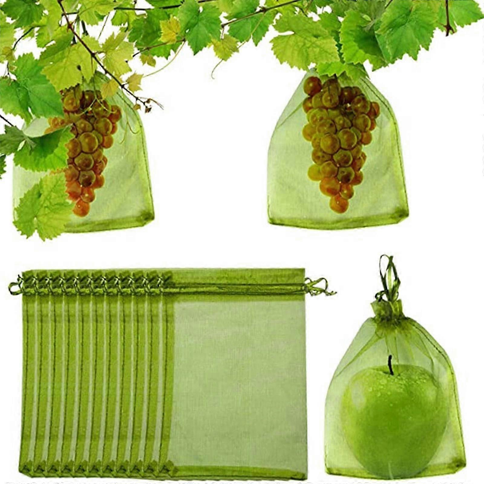 حقيبة حماية حفنة 17x23 سم كيس أورجانزا فاكهة العنب مع الرباط يعطي حماية كاملة