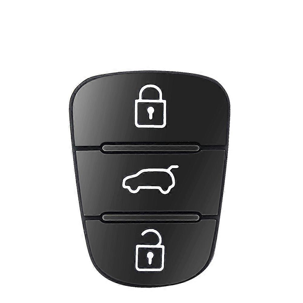 Replacement 3 Button Rubber Pad Key Shell For Hyundai IX35 I30 Accent Kia K2 K5 Rio Flip Remote Car Key Fob Case Cover~00851