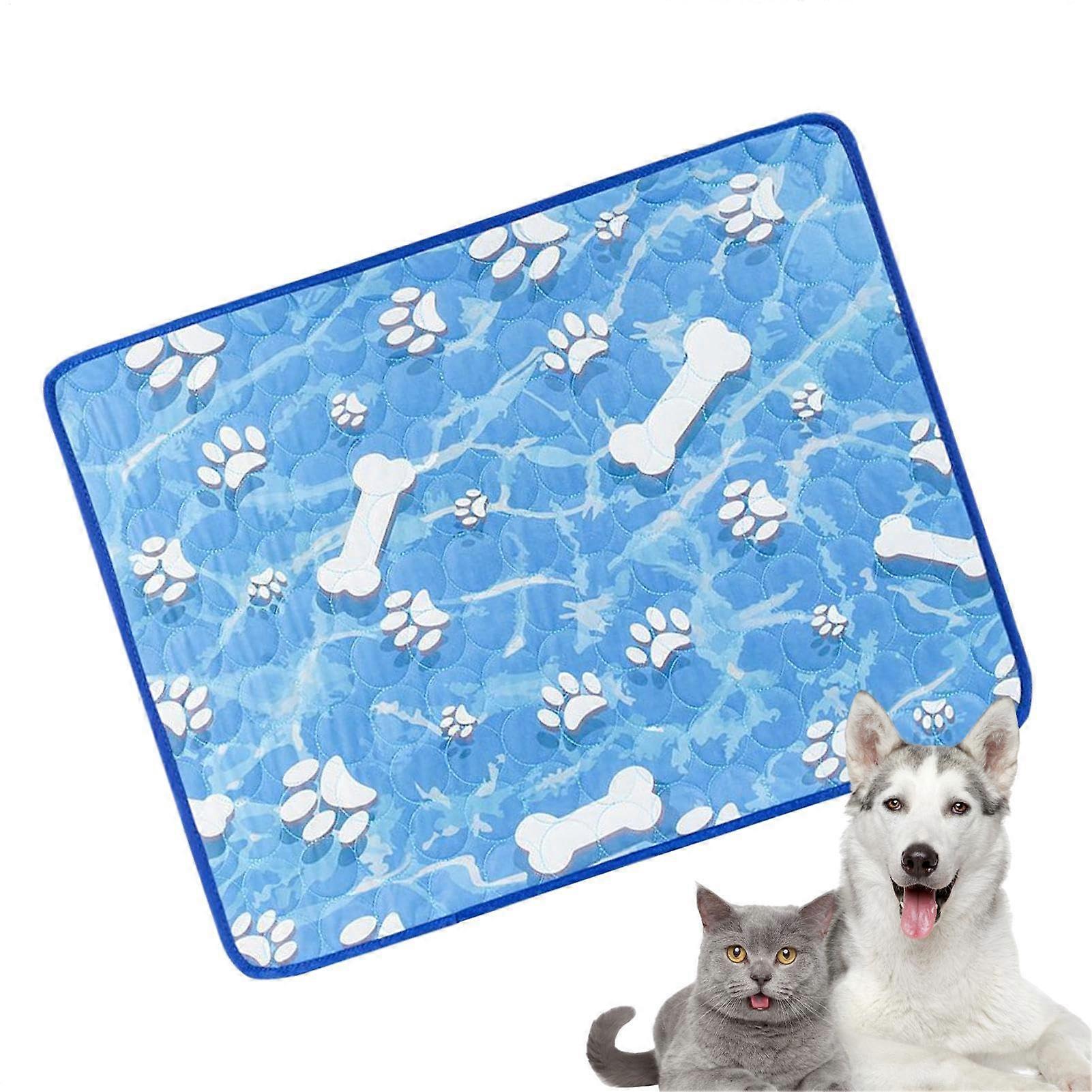 Generic Cooling Blanket for Puppies, Washable and Reusable Cat Blanket, Portable Camping Mattress, Blue, 29 x 19 x 19 cm