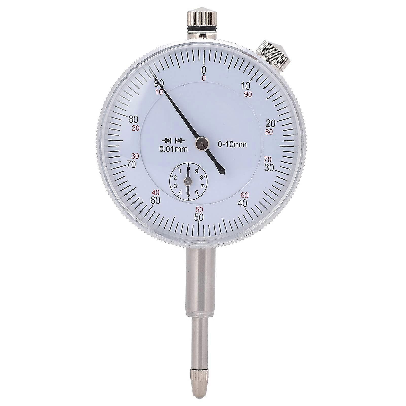 010mm Dial Indicator Accuracy Mechanical Measuring Tool Aluminum Case with Etched Scale 0.01mm Accuracy for Machinery/Equipment