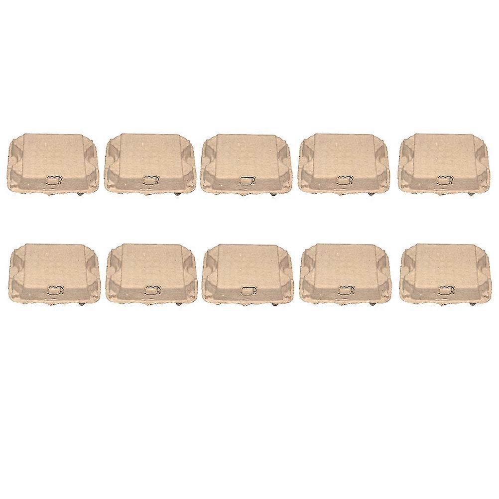 Khaki Egg Holders Flat Cover Egg Boxes Practical Design For Families 14.5X10CM Prevent Cracking 20Pcs