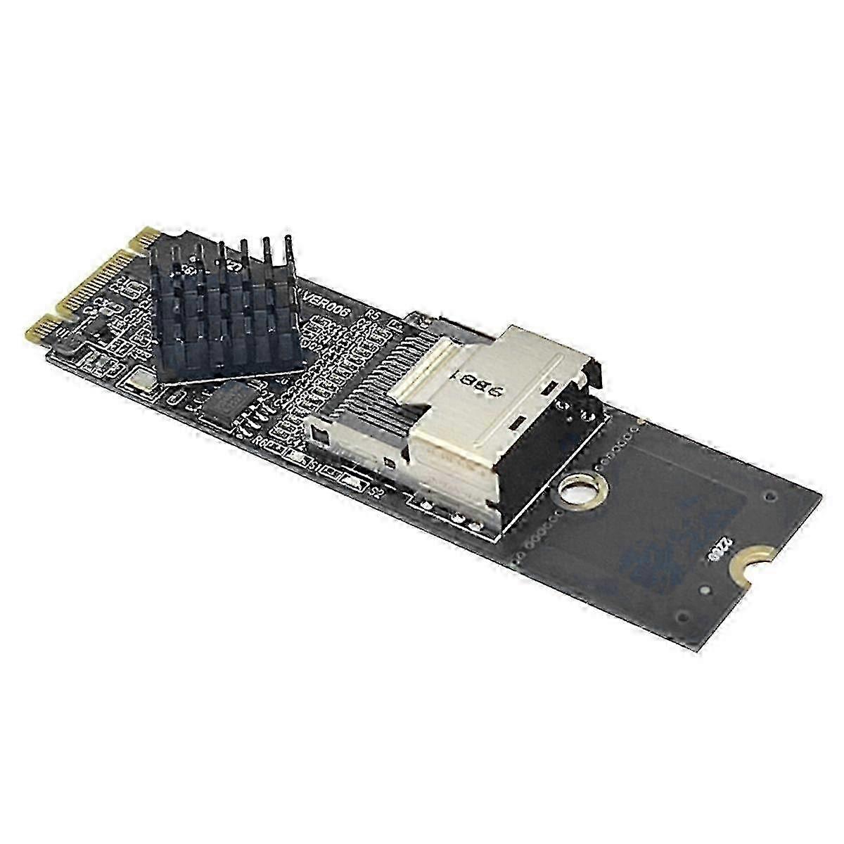 M.2 NVME to SFF-8087 SATA3.0 Expansion Card Mini-SAS/SATA Hard Disk Adapter Card 36PIN bs