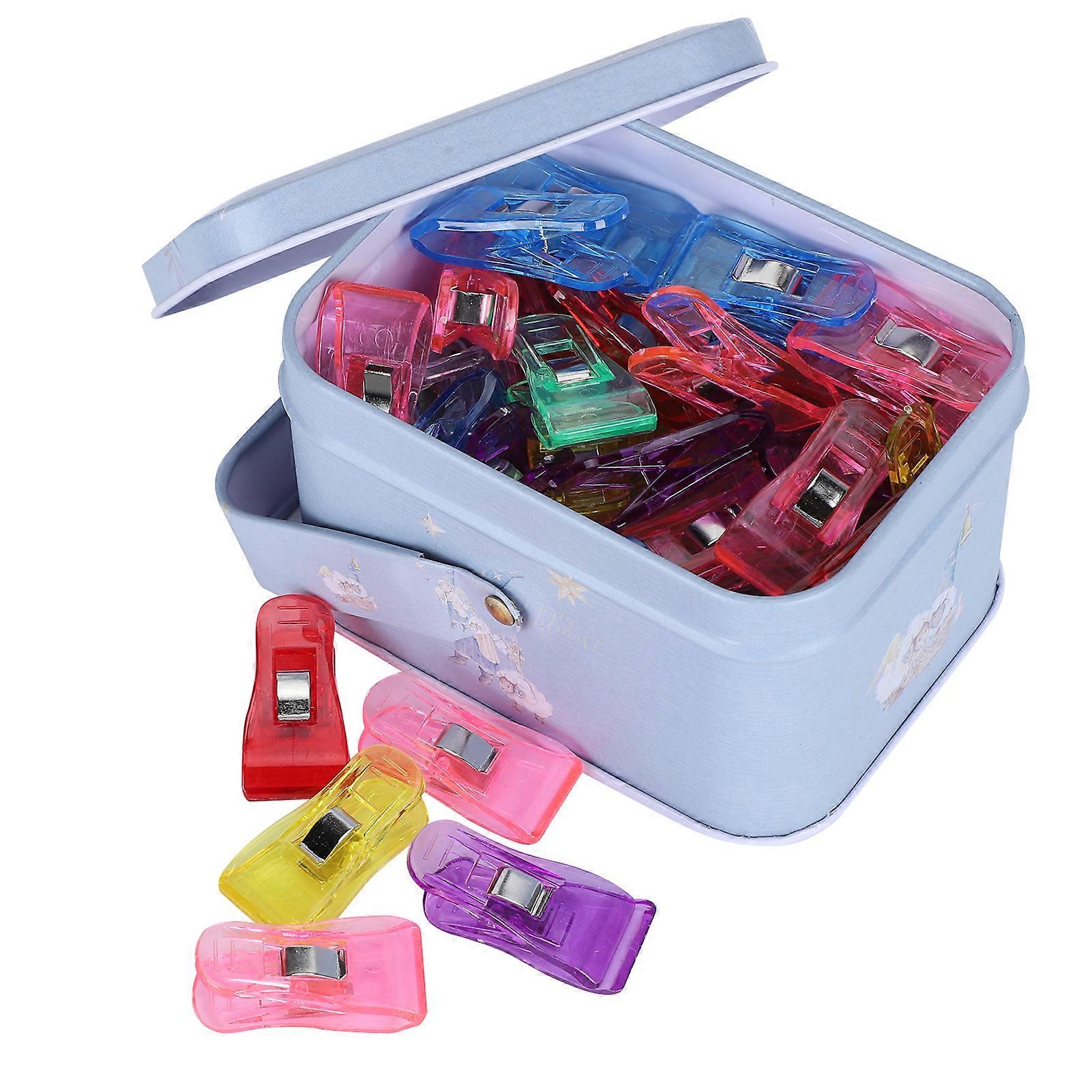 50Pcs Quilting Clips Plastic Small Colorful PatchWork Hemming Clips Sewing Accessories