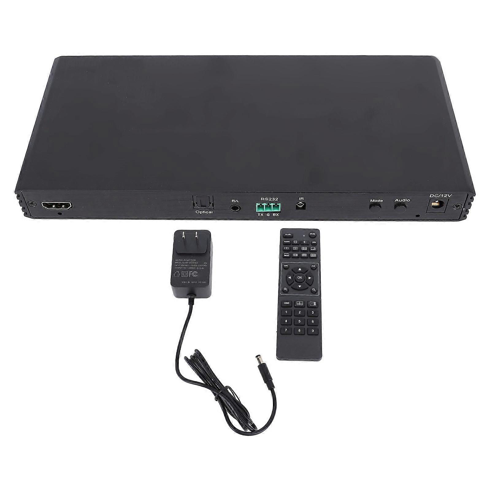 9x1 4K Multiviewer Switch for Security Cameras and Gaming Consoles with 10 Modes