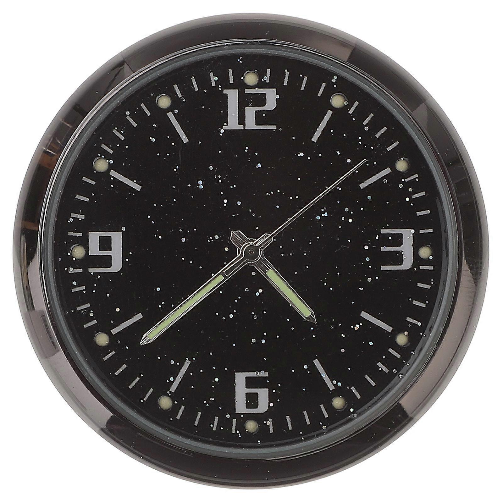 Dash Clock For Cars Car Clock 4X4cm Black Steel Glass Made 1Pcs For Car Use Time Reminder