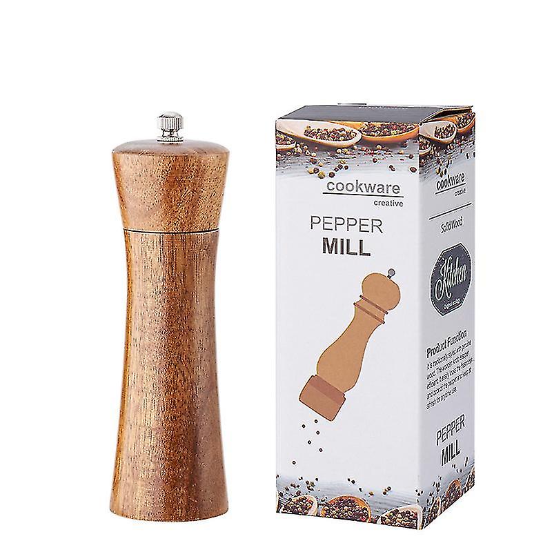 Pepper Grinder Wooden Manual Adjustable Salt Pepper Grinder Mill For Kitchen