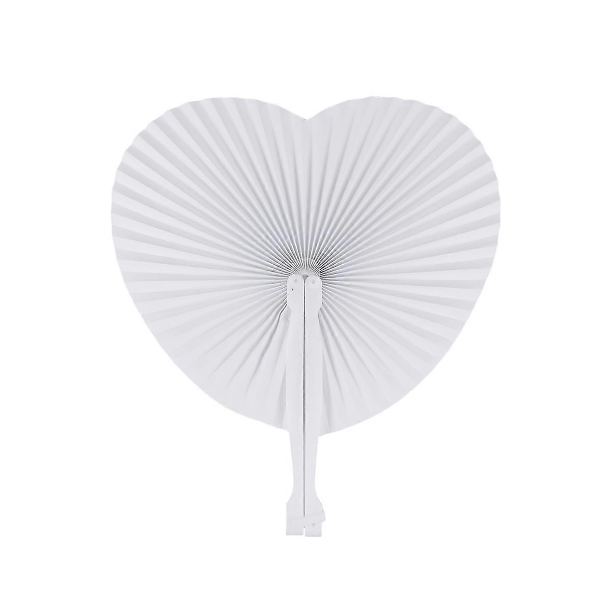 Heart Shape Handheld Folding Paper Fans 12pcs Party Favors for Weddings, DIY Events, and Unique Decorations