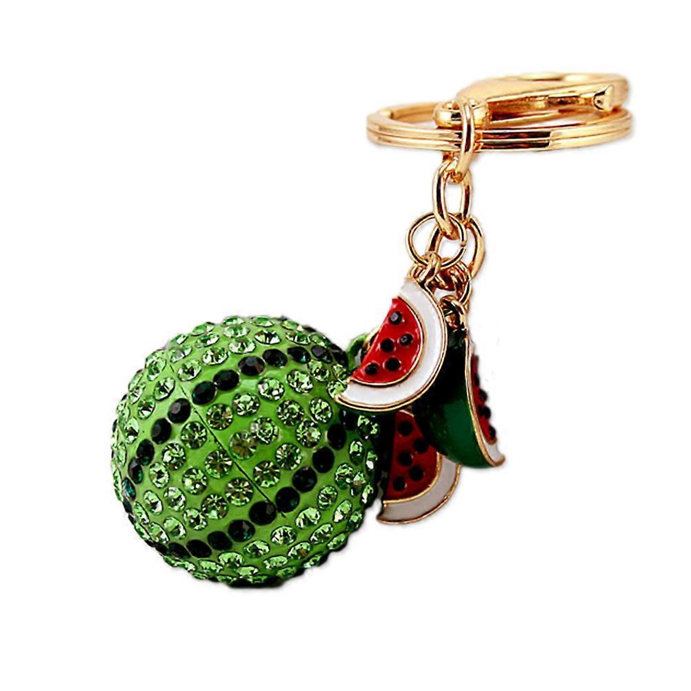 Watermelon Bling Charm Keychain Zinc Alloy Rhinestone Craftsmanship For Keys Wallet present 1Pack