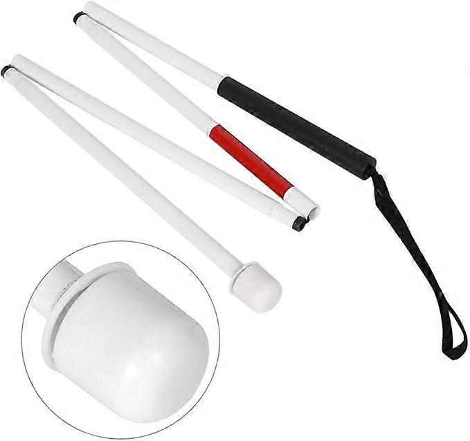 Aluminum alloy folding cane for the blind 127cm 4 sections portable and non-slip
