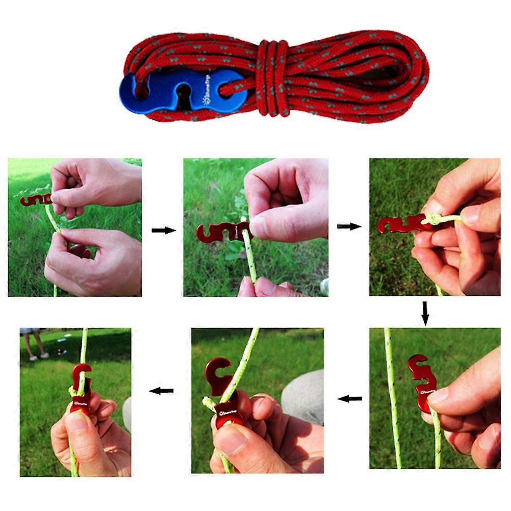 Tent Tarp Rope Reflective Safe in Dark Camping Tool for Tent Hiking 3m 4Pcs