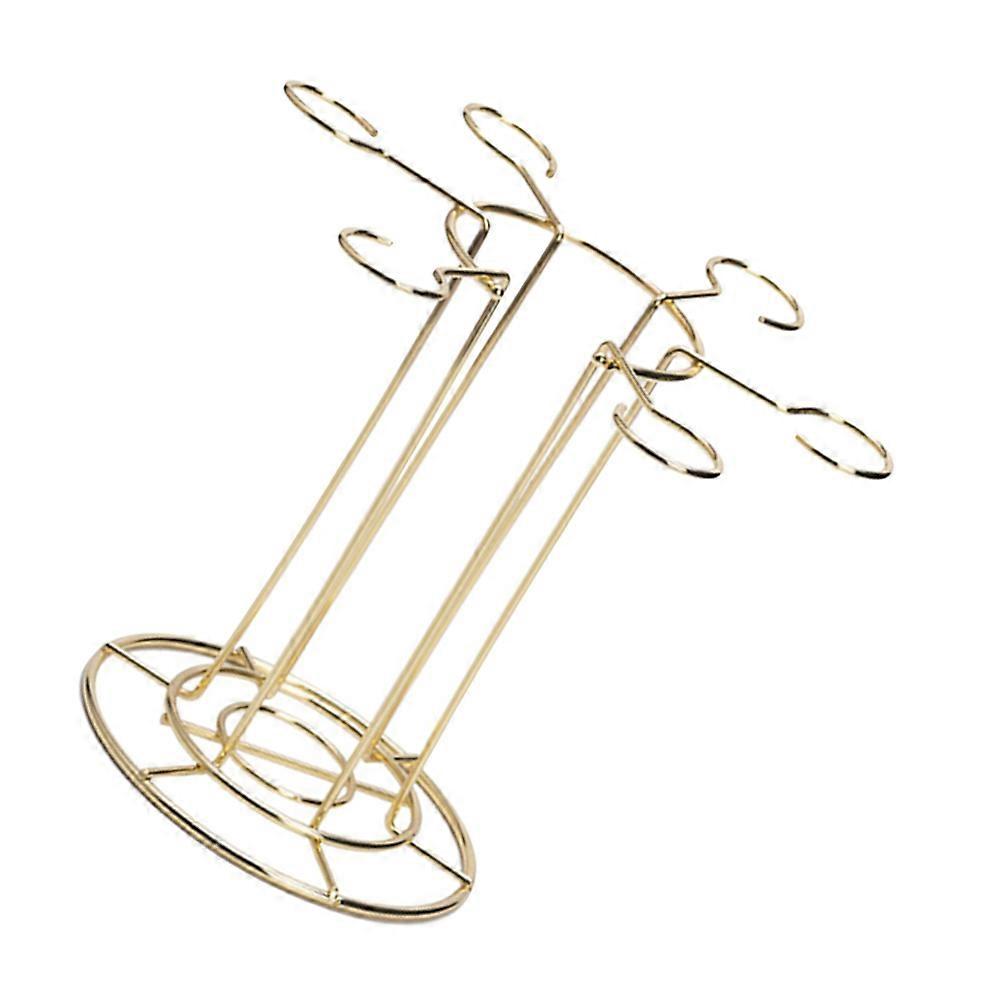 Sturdy Iron Wine Glass Holder Stand for Kitchen or Bar Counter Compact Space Saving Stemware Storage Rack Organizer for Goblets and Wine Glasses