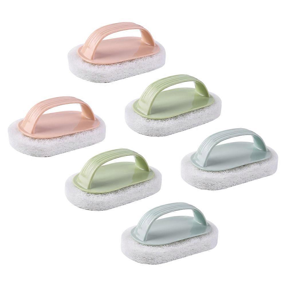 Reusable Sponges Kitchen Convenient Scrub Sponges Plastic And Sponge Material 6Pcs
