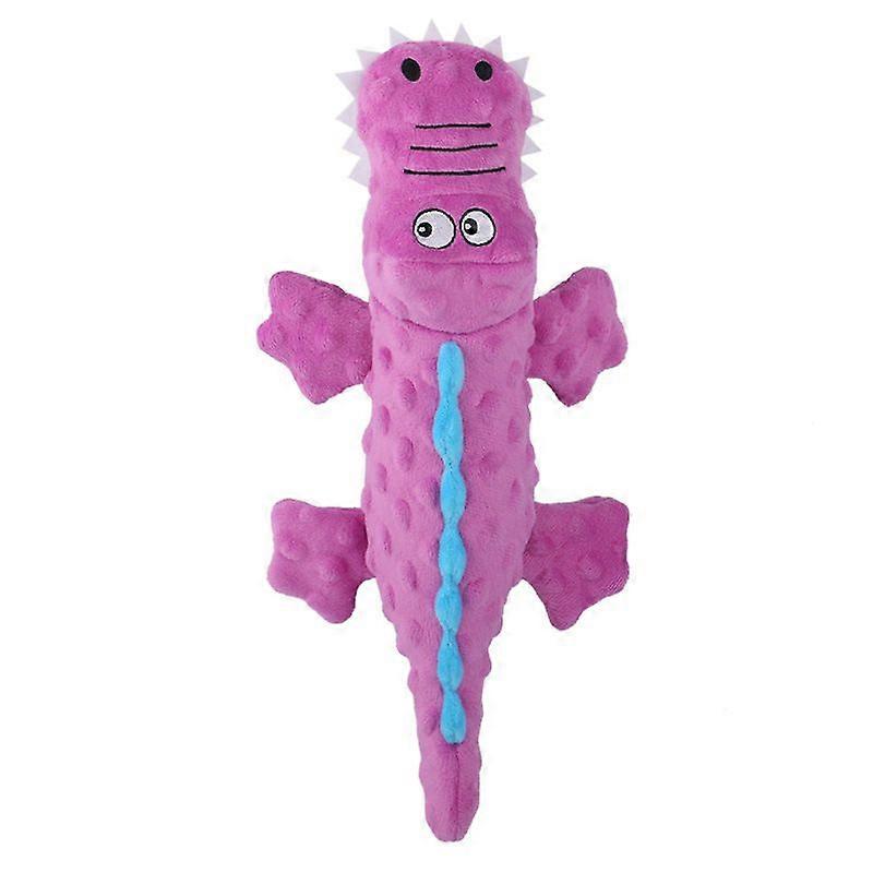 Soft Plush Alligator Dog Toy - Cute Crocodile Shape Chew Toy for Small/Medium Dogs, Interactive Pet Plaything with Durable Fabric(pink )