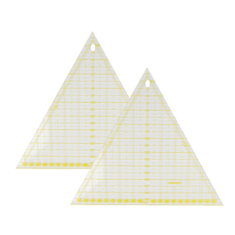 Triangle Quilt Ruler Acrylic Quilting Ruler Sewing Ruler For Quilting Tools 9.04X7.86X0.12in 2Pcs Sewing