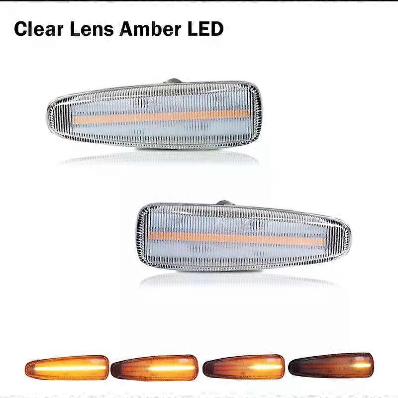 iJDM Sequential Blink Amber LED Side Marker Light For Mitsubishi Lancer Evo X Mirage Outlander Sport,Replace OEM Sidemarkers 12v