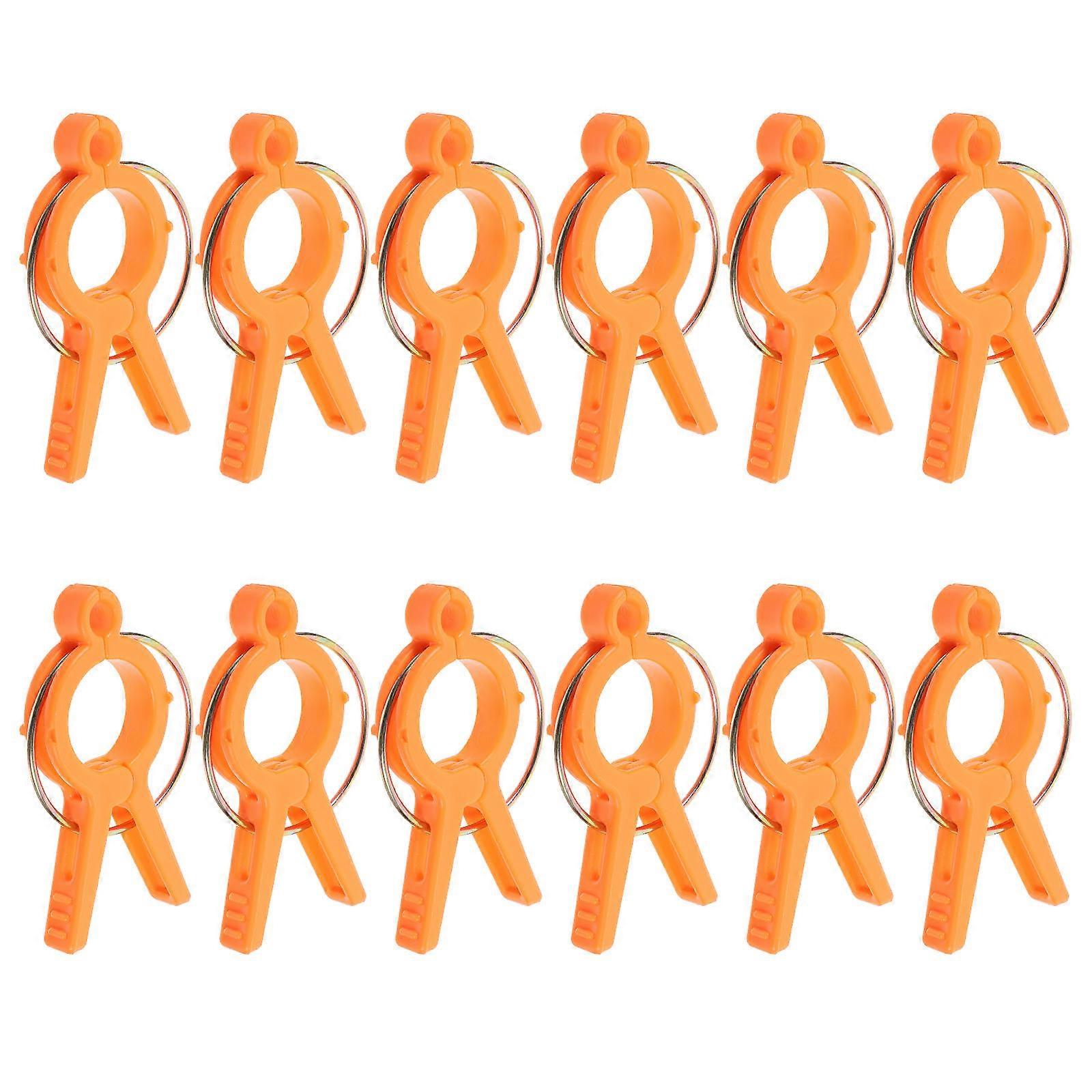 Tomato Stem Support Clips Plant Straightening Garden Fixing Orange 8.50X5.30X2.00CM Supporting Climbing Plants 12Pcs