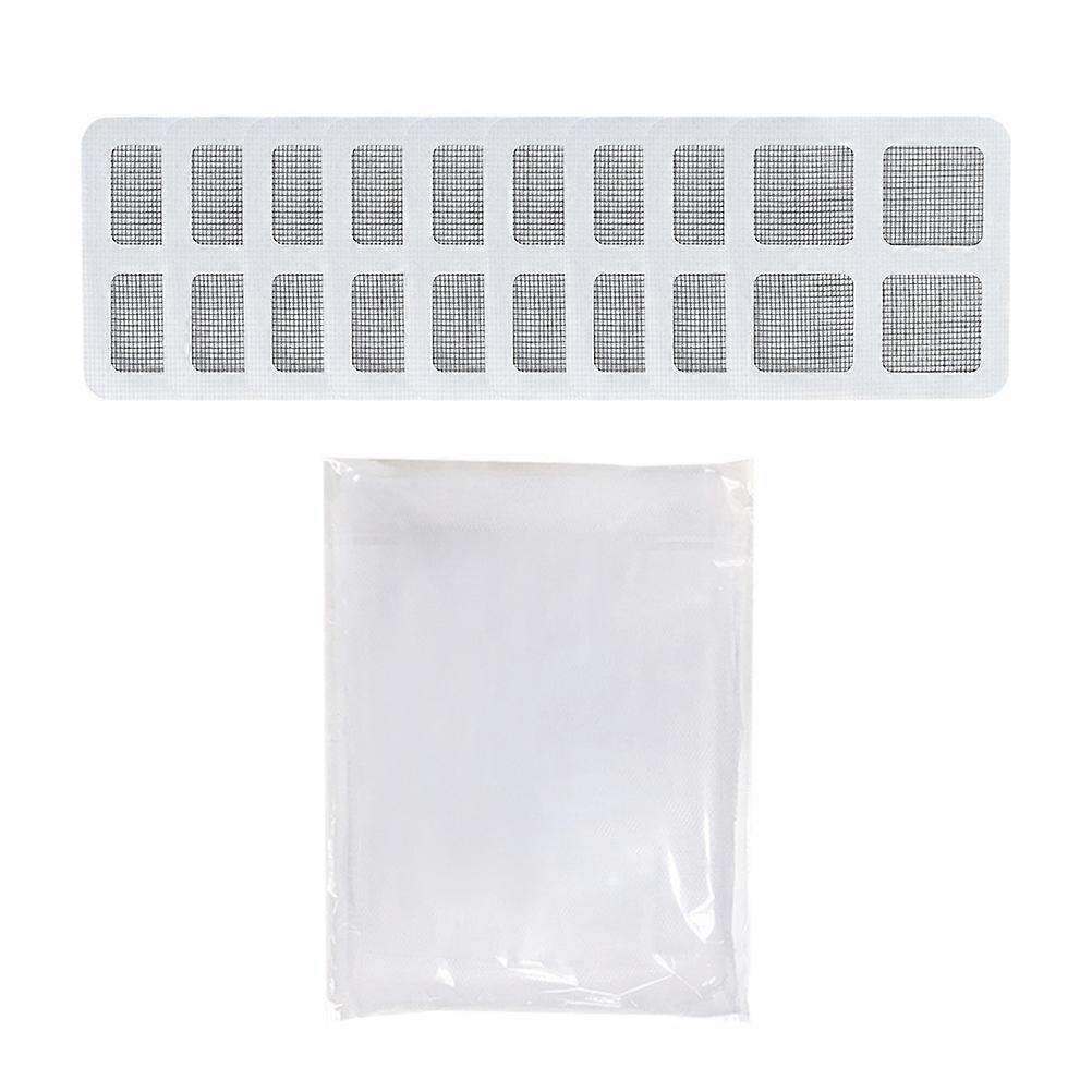 Home Window Netting Self-Adhesive Window Screen Netting 200x150cm White Dustproof Ventilation 1Set
