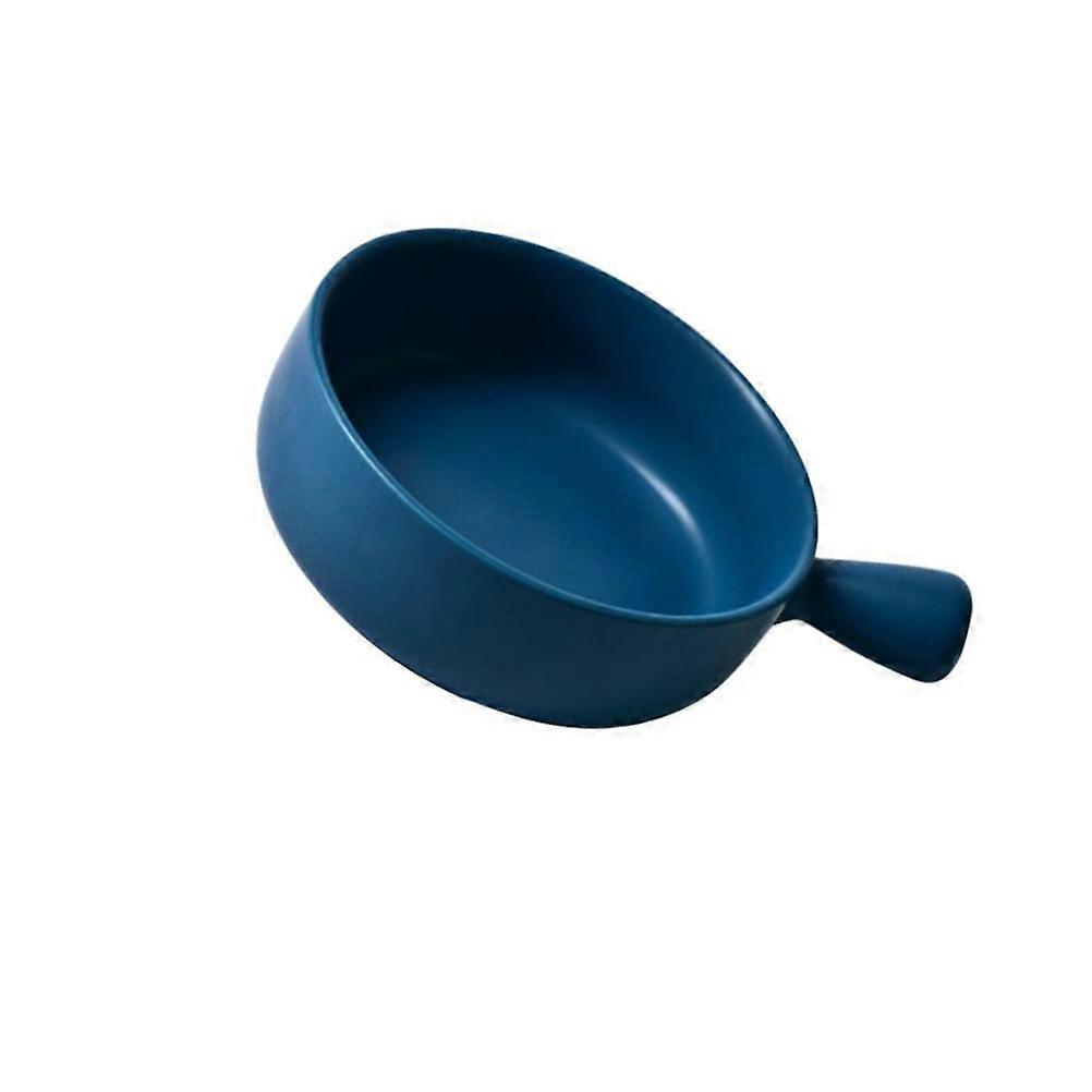 Blue Ceramics Baking Plate for Home Kitchen Use Round Shaped Premium Quality with High Temperature