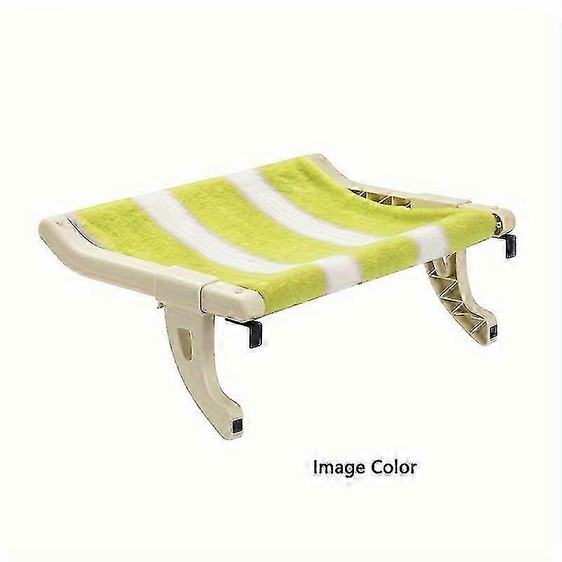 Adjustable Window-Mounted Cat Perch & Plush Bed - Comfortable Pet Lounger with Sturdy Plastic Frame, Easy Assembly Resting Seat for Indoor C
