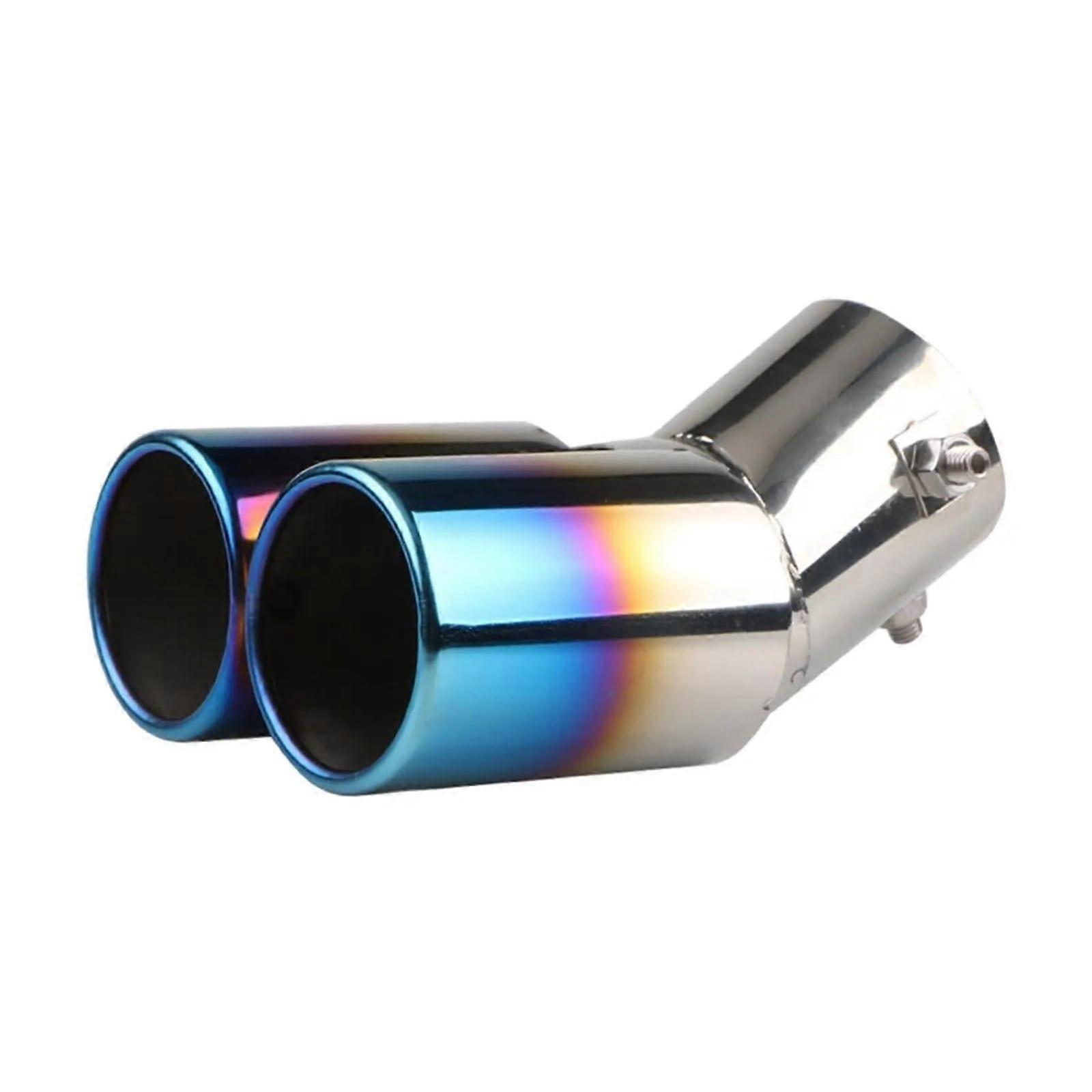 Exhaust Muffler Tip Pipe Dual Exhaust Tip Stainless Steel Double Outlets Style A For Car Tail Pipe End Tip