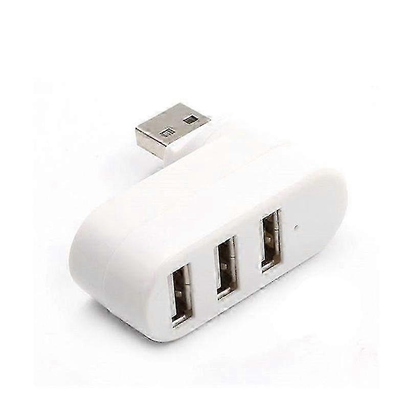 3-Port USB 2.0 Hub Adapter - Portable High-Speed USB Splitter for Laptops, PCs & Mobile Devices