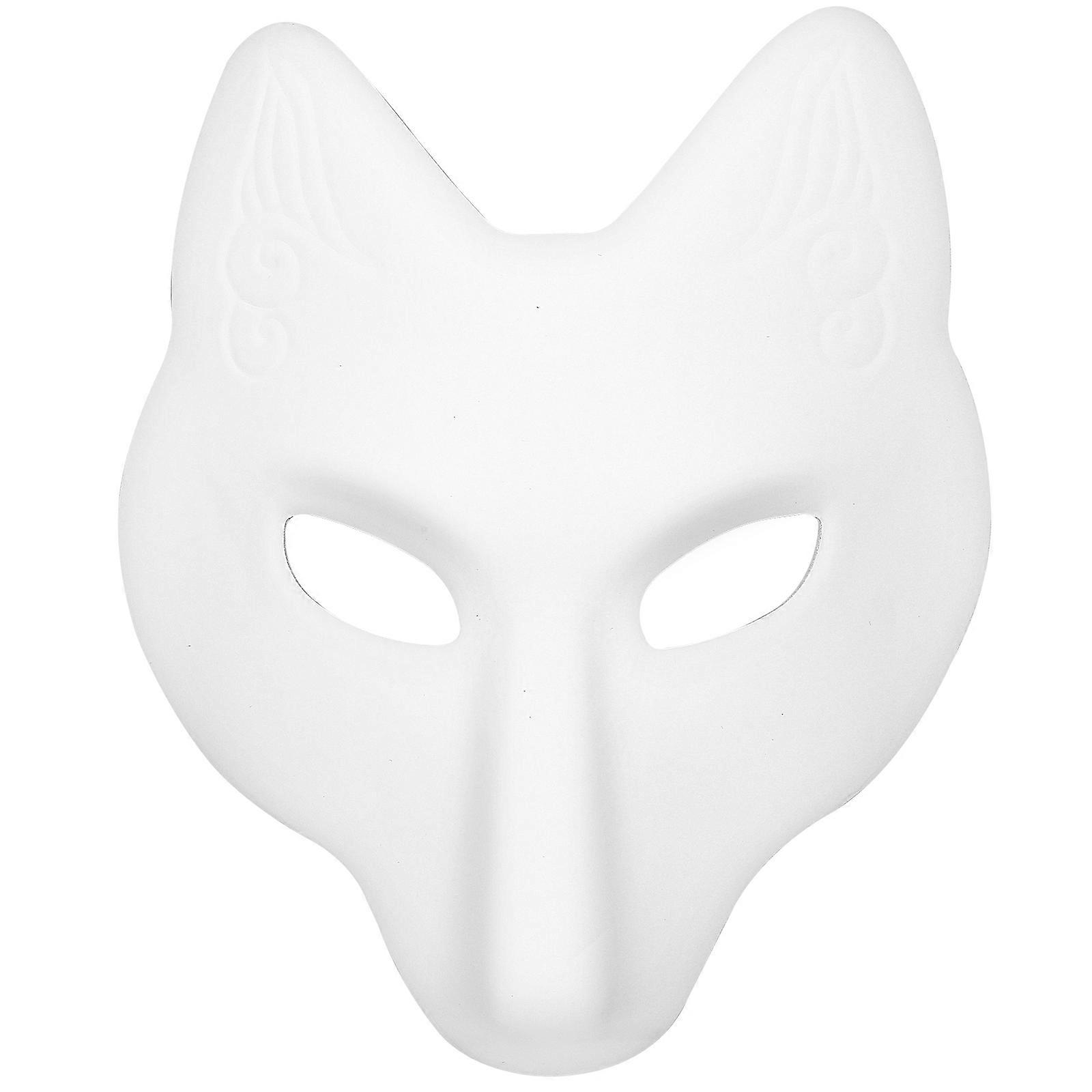 Hand Painted Mask Japanese Style DIY Craft for Cosplay Halloween Masquerade Costume Comfortable Elastic Band for Various Face Shapes Parties Events