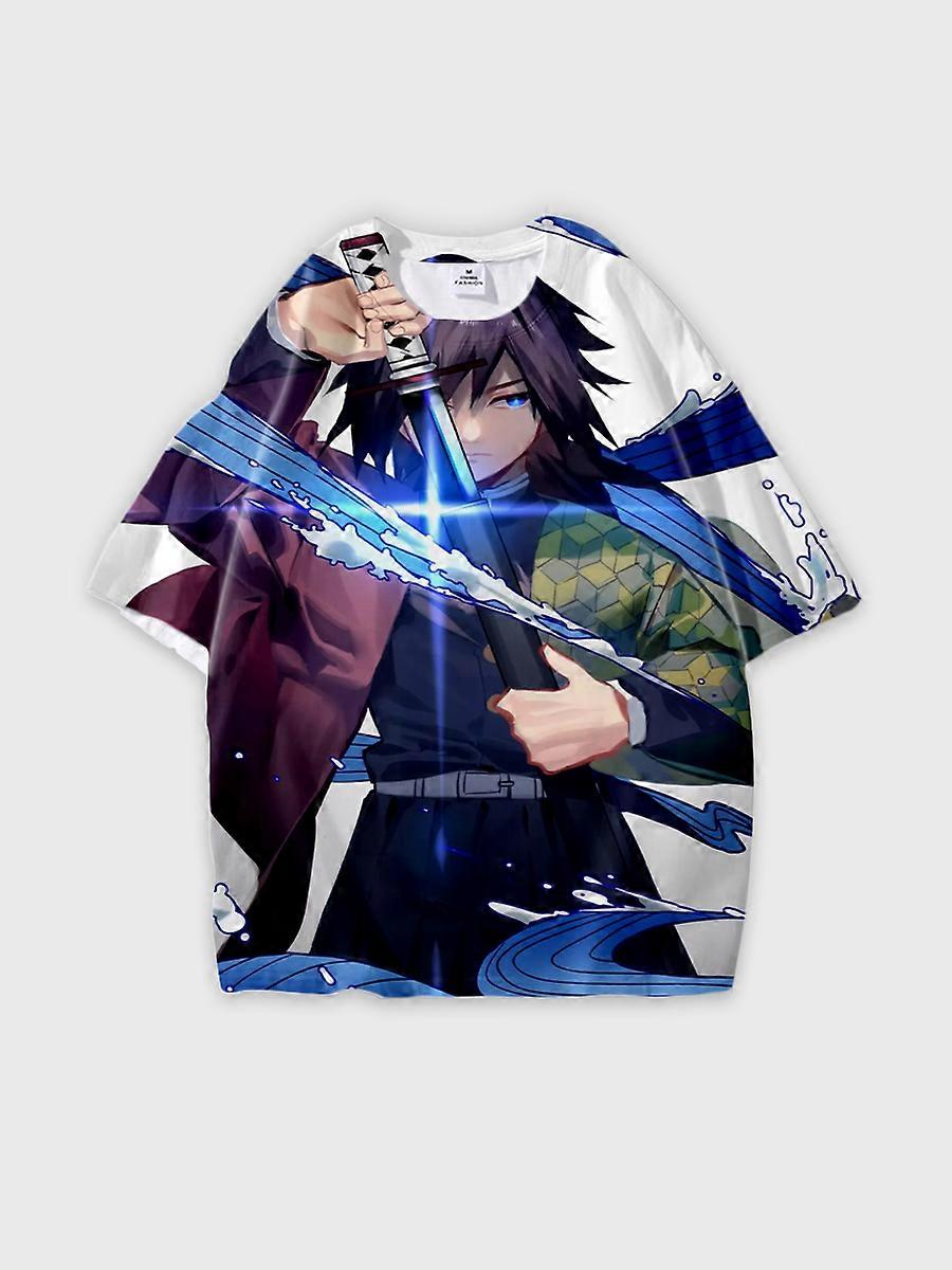 T-shirt round neck Character Pattern loose short sleeve P2829