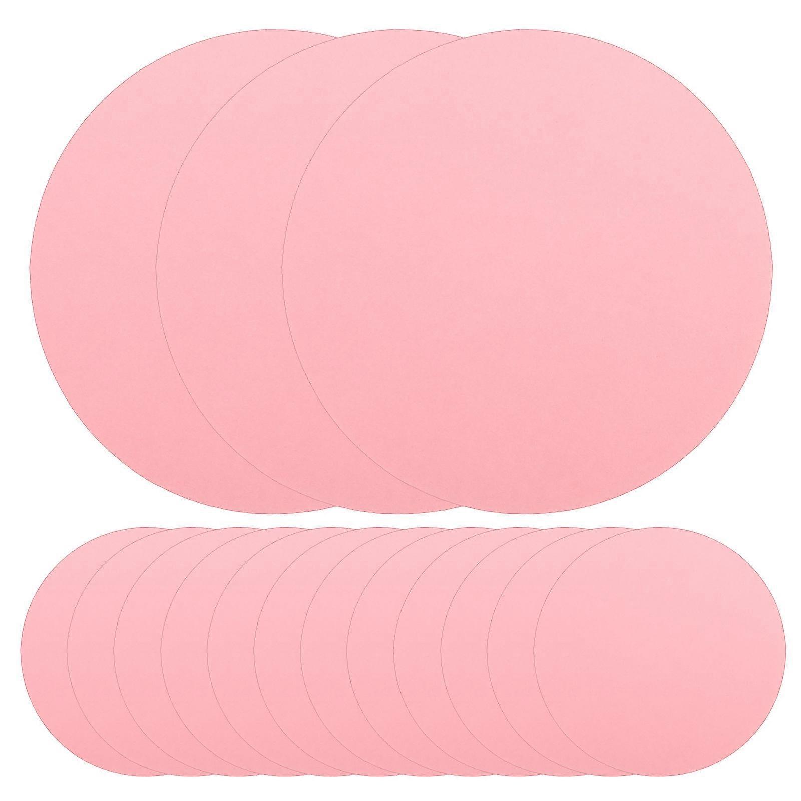 OUNONA 20 Pcs Round Cardboard Child 17.00X17.00X0.10CM Pink Boxes