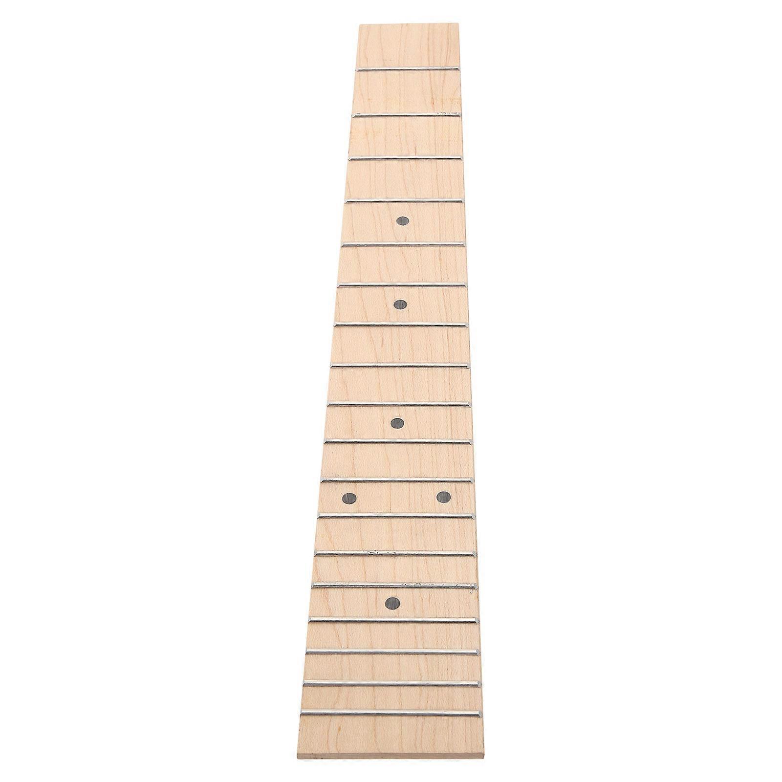 Durable Maple Ukulele Fingerboard Replacement with Black Dots for Accurate Playing Experience