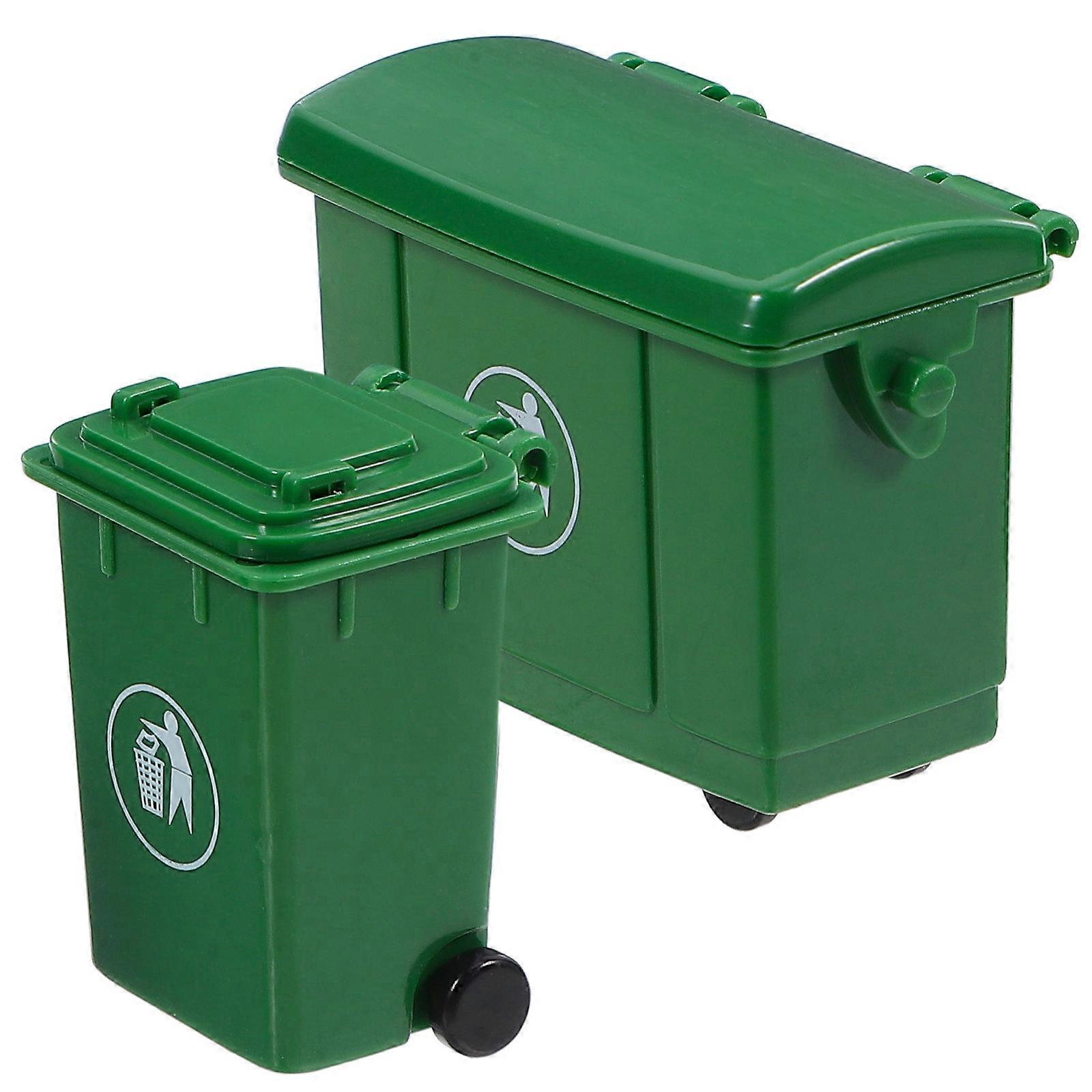 Trash Can Small Dollhouse Trash Can Mini Furniture Ornament Indoor Display 5.60X4.10X3.00CM Realistic Simulation 1Set