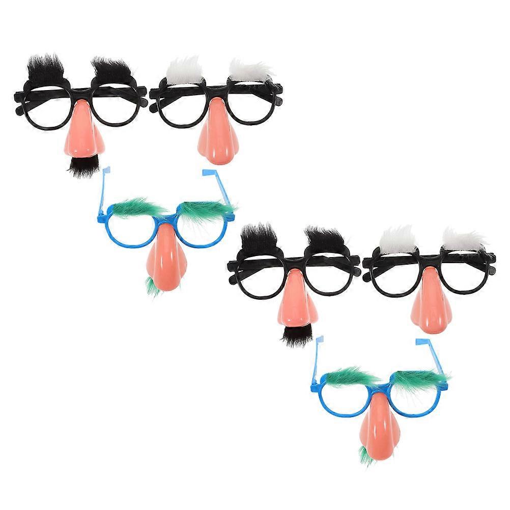 Dress Up Glasses Party Entertainment Quick Transformation Round Shape Plastic Material 6Pcs