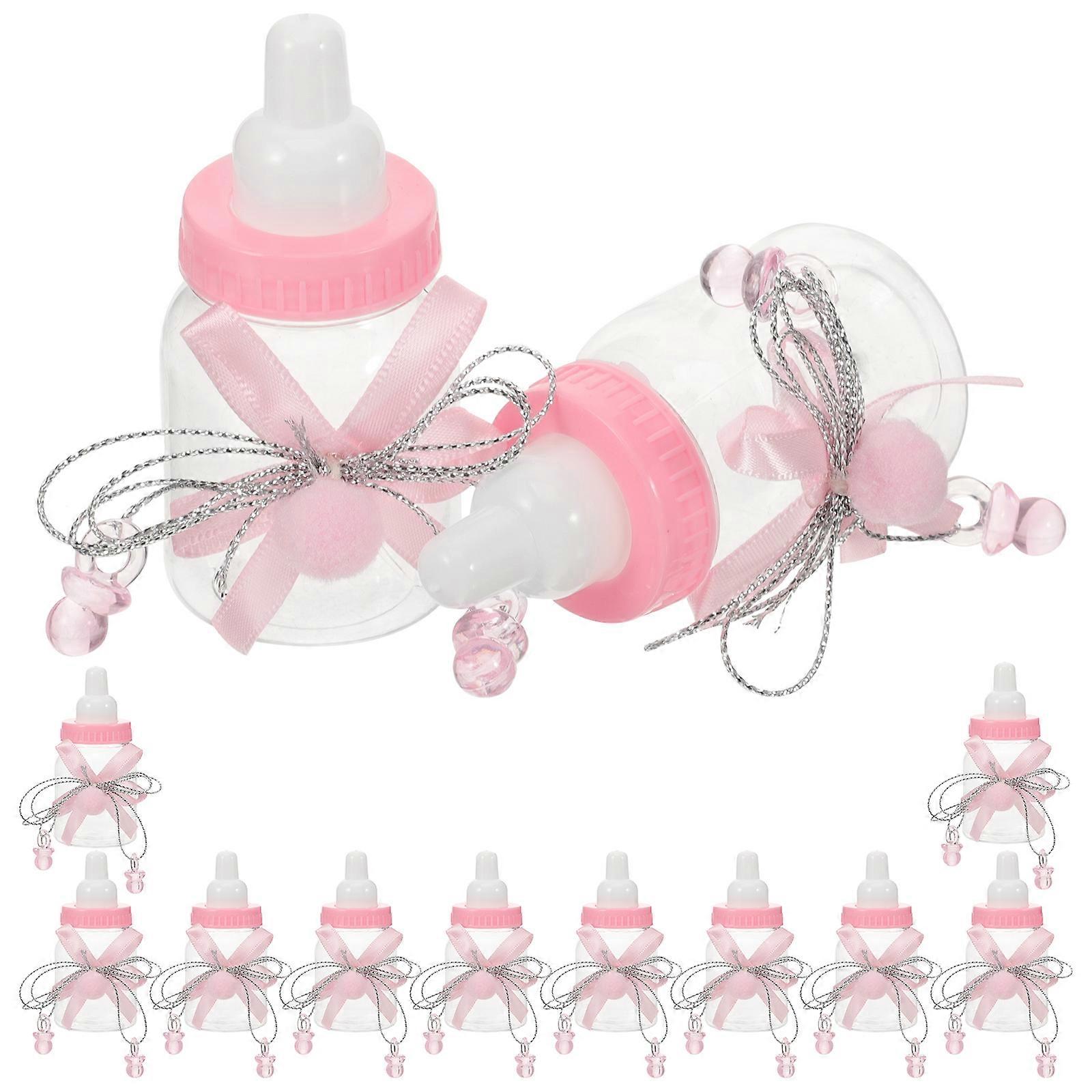 Creative Baby Bottle Candy Boxes 12Pcs Perfect For Filling With Cookies Or Candies For Baby Shower And Wedding Occasions In Pink