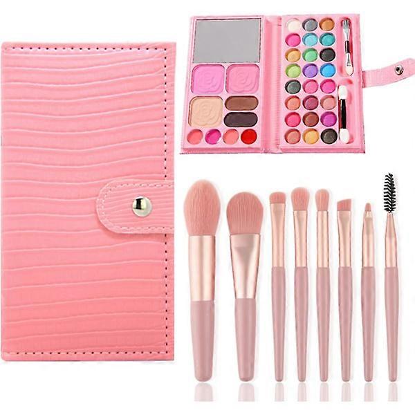 子供用メイクアップセット - 33色、8本のブラシ、無毒、洗える - 誕生日プレゼント