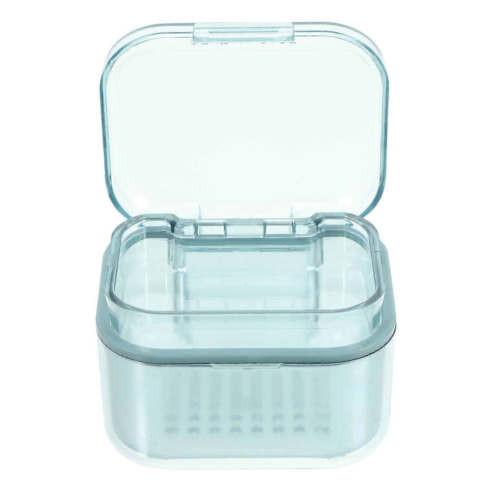 Box Retainer Cleaner Container Dentures Users Travel Soft Rubber Hygiene Maintenance 1Pcs