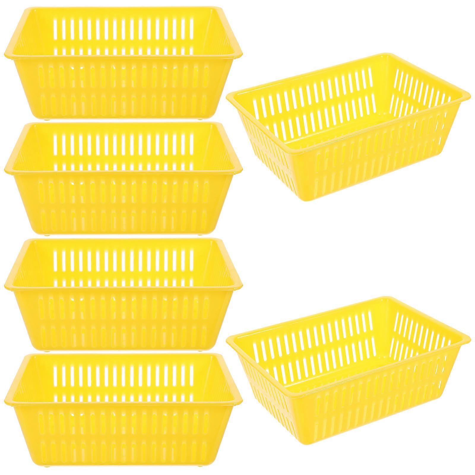 7pcs Coin Storage Baskets Decorative Desktop Organizer Sundries Red