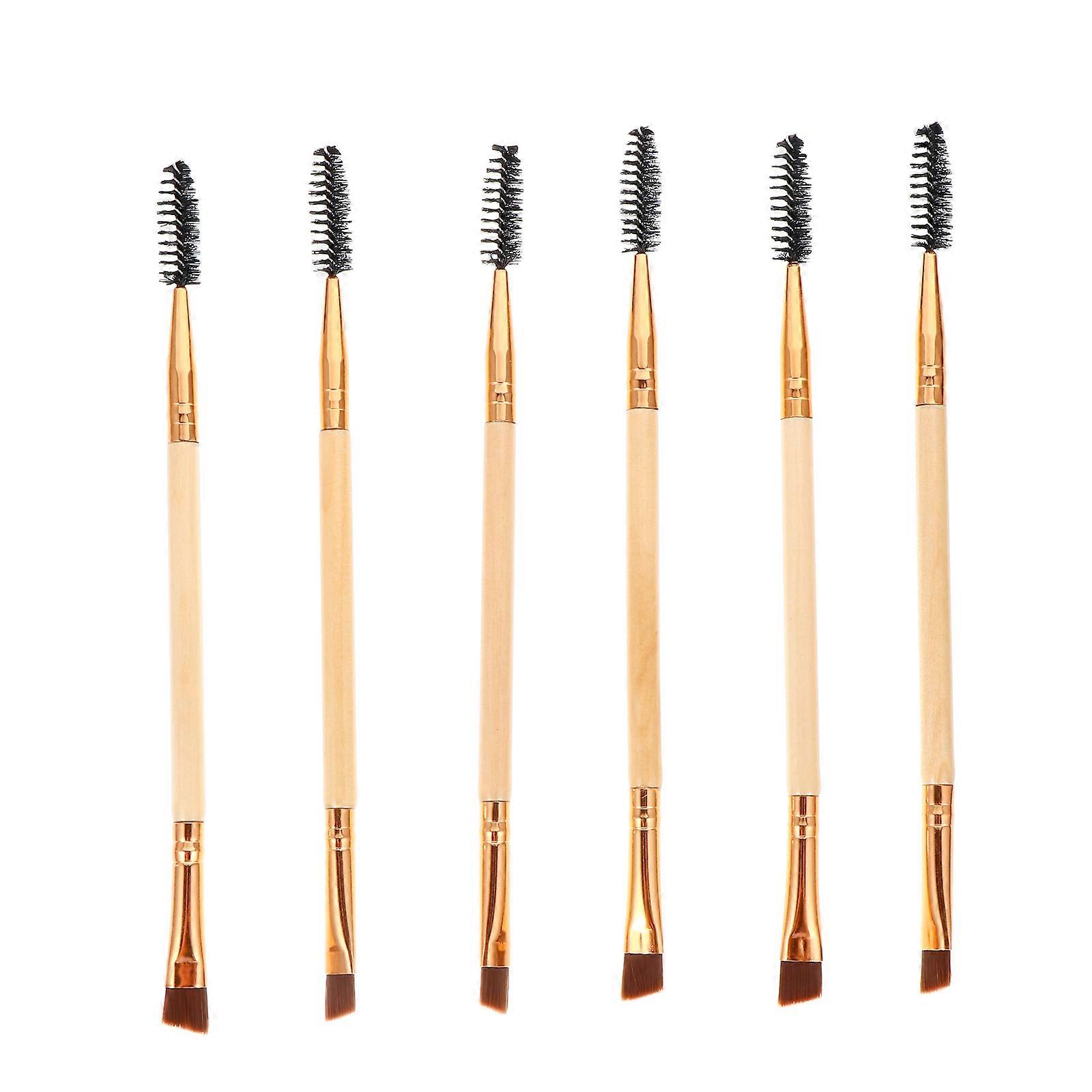 6Pcs Eyebrow Angled Brush Spoolie Birthday Gift