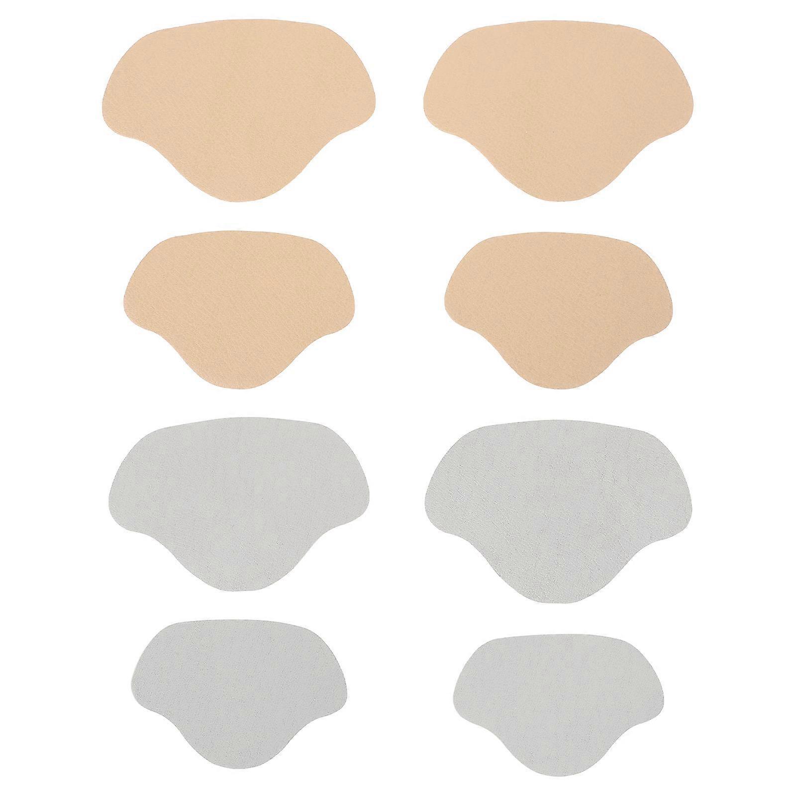 Wear-Resistant Heel Pads 8Pcs Shoe Patches Light Gray Practical Anti-Friction 8Set