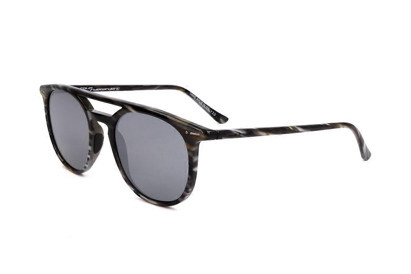 Sunglasses Italia Independent I I 0704 THIN ROUND B2 BTG.071 BUTTON GLOSSY HORN 49/19/145 UNISEX