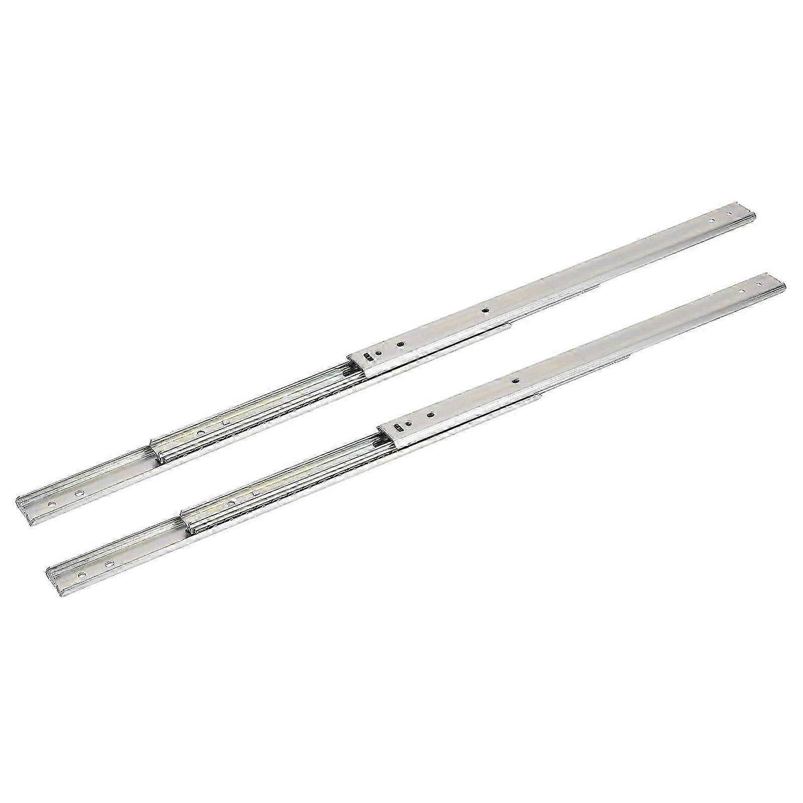2 Pcs 200mm Full Extension Drawer Slides - 27mm Wide Cold Rolled Steel Double Layer Ball Bearing Drawer Runners for Smooth Operation